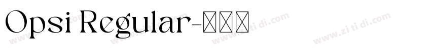 Opsi Regular字体转换